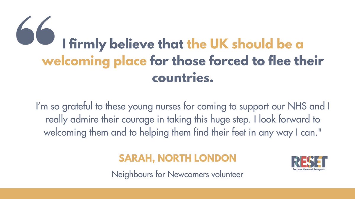 ResetUKorg's tweet photo. Sarah, one of our volunteers in North London, explained why she decided to take part in Neighbours for Newcomers ⬇

#KindCommunities https://t.co/coY5Nca3aH