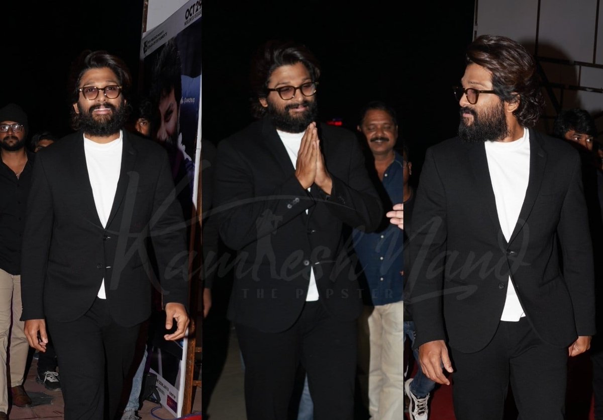 afwa_online's tweet photo. Ultra stylish look of ICON STAAR 👌😎 From #VaruduKaavalenu Grand Pre-Release Event 😍

#AlluArjun
#PushpaTheRise || @alluarjun https://t.co/IHsfKpWdjr