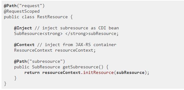 Payara_Fish's tweet photo. How to properly inject CDI beans into #JAXRS sub-resources
New blog from Payara's own @OndroMih! He teaches you how to create sub-resources so both the CDI Injection & JAX-RS's own dependency injection work. Read here:
https://t.co/ymdhjmtGju https://t.co/wWj4xc4LmI