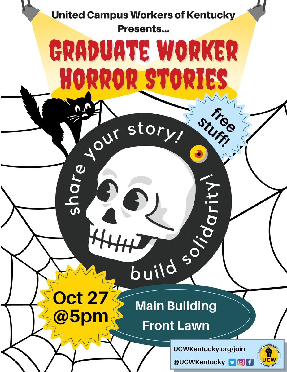 Join Rachel in the fight for #FairPayAndASayAtUK and come to our teach-in TODAY at 5:00 pm on the front lawn of the Main Building to hear more graduate worker horror stories and find out what you can do to improve conditions for ALL workers at <a href="/universityofky/">University of Kentucky</a>! #UKWorkerStories