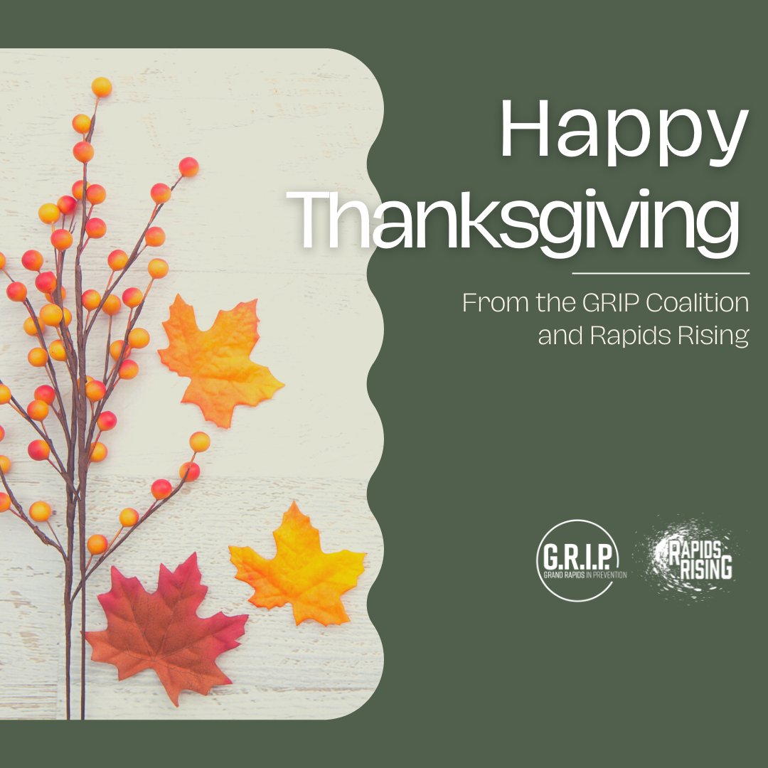 RapidsRising's tweet photo. Happy Thanksgiving! Is there something you changed last year that you'll make a new tradition? #startwithspirit #growthepositive #happythanksgiving https://t.co/5EeHgXEi3E