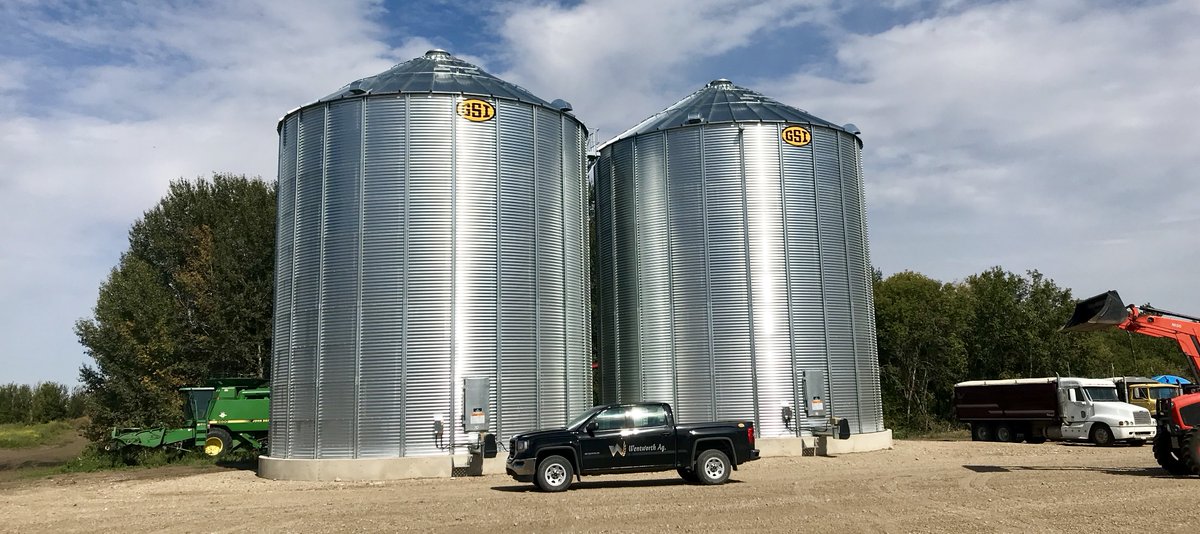 WentworthAg's tweet photo. Fall/Winter buying program on now!!! GSI flat bottom bins and dryers, Legend and Concept hopper bottom bins. We have your fertilizer and grain handling solution. Contact us today at 877-655-9996 or wentworth@grainequipment.com 
Financing options available!
#westcdnag #agriculture https://t.co/H0Ascaak6A
