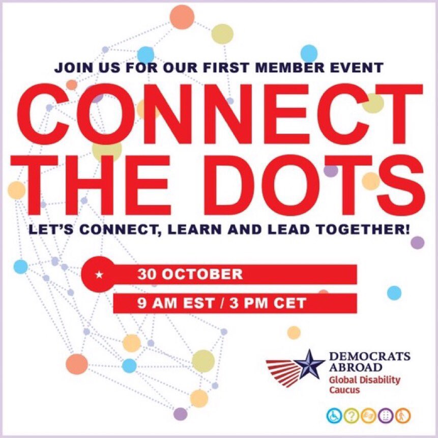 DemsAbroadCan's tweet photo. Join the @democratsabroadgdc for their 1st member Zoom event on Oct 30, 9AM EST.
The GDC serves Americans with disabilities living abroad. They'll share information on how/why they launched and their mission and objectives.
#disabilitysupport #demsabroad
https://t.co/ngBKBtDNmb https://t.co/nGdBn8Ja6x