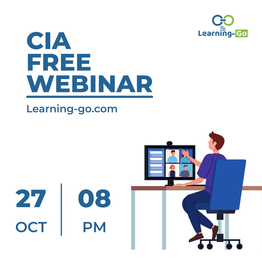 Learning_Go_Com's tweet photo. باقي أقل من ساعة على بداية الجلسة
عنوان الجلسة: تجاوز الصعوبات في اختبار #CIA_Part1 
موعد الجلسة: الأربعاء، 27 أكتوبر
التوقيت: 8 مساءً بتوقيت السعودية

رابط الحضور من خلال برنامج ZOOM:
https://t.co/JFKd7XgvR6

Meeting ID: 883 6864 1700
Passcode: 206129
نسعد بكم جميعا
#learning_go https://t.co/szMHssEqJ1
