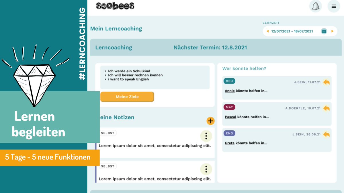 goScobees's tweet photo. Weiter gehts - Tag 3/5 Scobees Release 2.0: #Lerncoachings digital organisieren, Lernprozesse individuell begleiten und im Lernen unterstützen - #Ziele gemeinsam planen, #PeerLearnings organisieren, #Lernwege gestalten.
Mehr zum Scobees Release: https://t.co/qkmZnaXmwU
#twlz https://t.co/H9mcvzZoEr