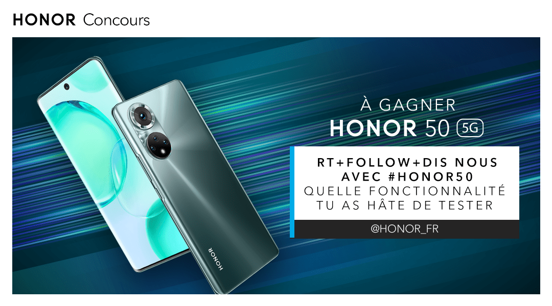 Pour fêter l'arrivée du #HONOR50 ensemble, on vous en fait remporter un ! 
Quelle fonctionnalité vous fait le plus envie ? C'est à vous ! ✍️👇