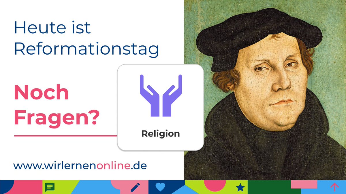 wirlernenonline's tweet photo. Christen erinnern jedes Jahr am #Reformationstag an das Wirken von Martin Luther. Wir haben Inspirationen zu zeitgemäßem #Religionsunterricht, dem #Reformationstag, #Allerheiligen, #Allerseelen &amp; #Halloween zusammengestellt.

👉https://t.co/yuS4sqlDmM

#twlz #wlo #OERde #relichat https://t.co/Hidno7iZ1n