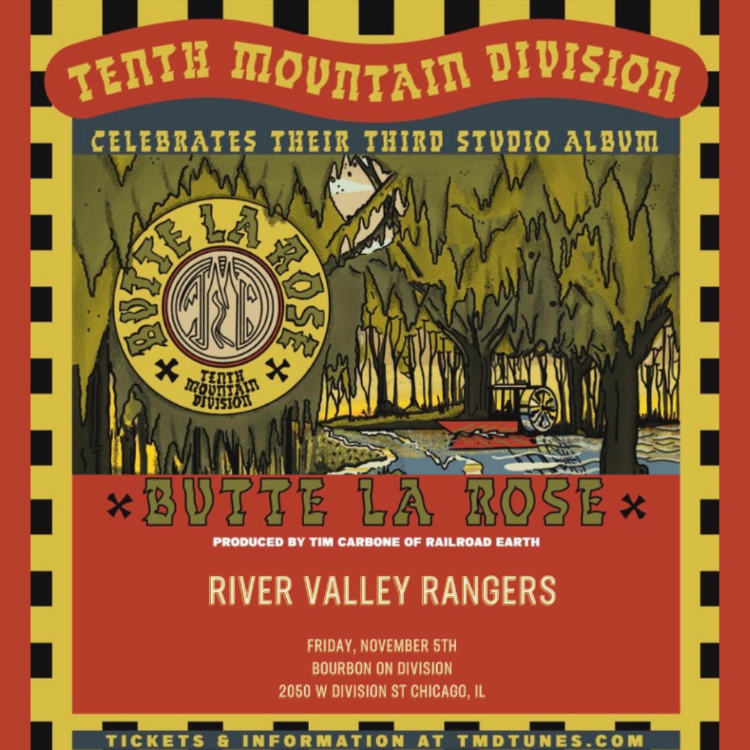🪕🎶 Just Added! 🪕🎶

<a href="/rivervalrangers/">River Valley Rangers</a> will be joining @TMD_MusicBoCo at Bourbon on Division on November 5th!

Tickets: bit.ly/3nBehnA