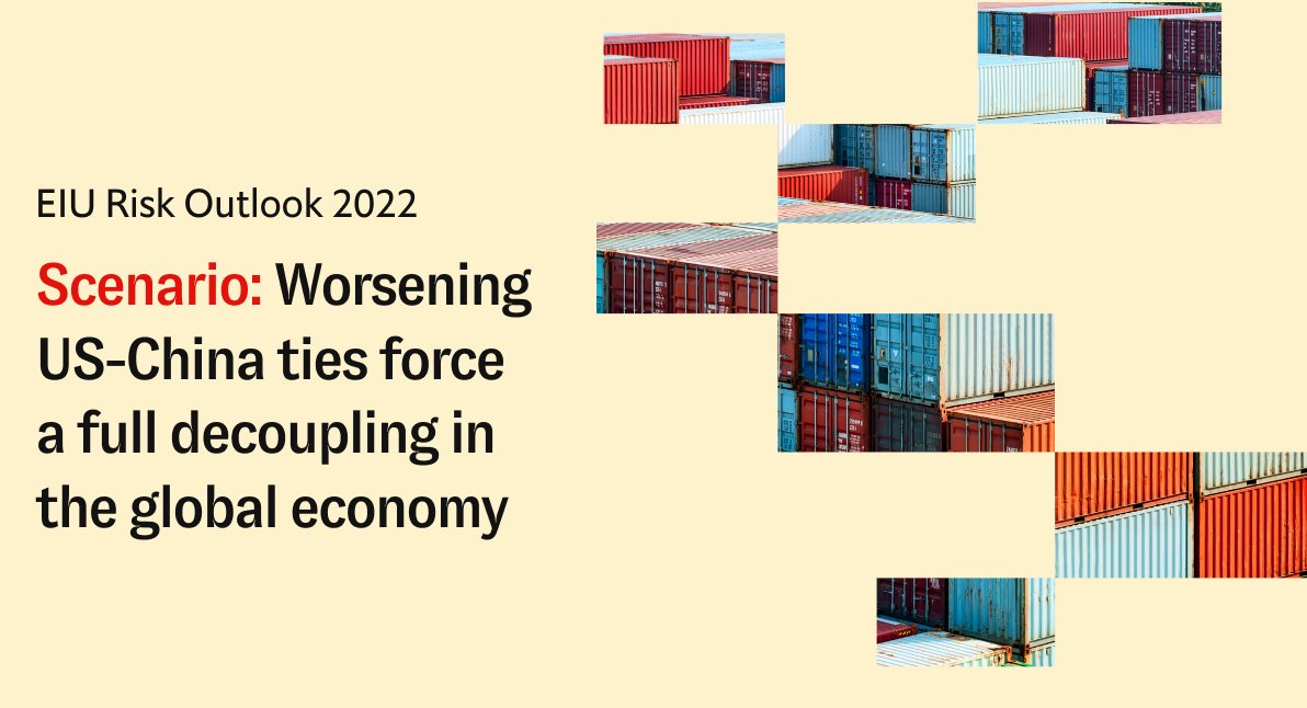 TheEIU's tweet image. US-China tensions will continue to present a key risk to business operations in 2022. Download our latest report to explore more risk scenarios: econ.st/3Clgn1b