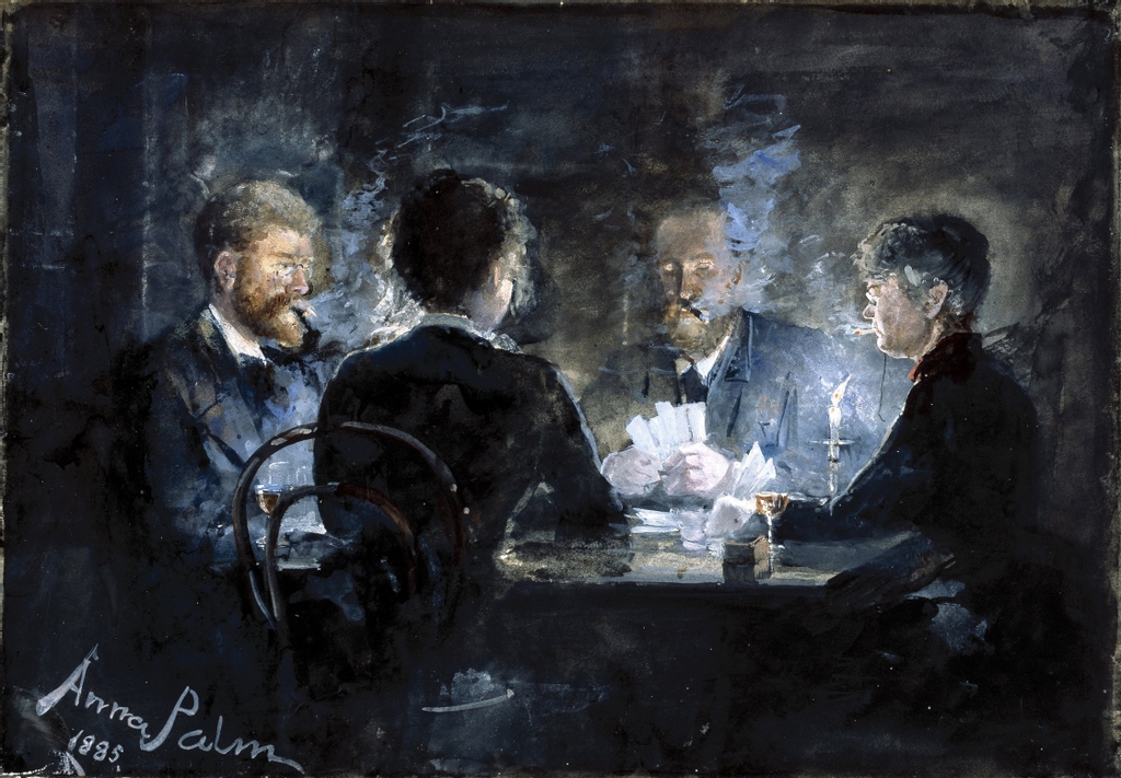 bohemianizm's tweet photo. "A game of L'hombre in Brøndum's Hotel" by Anna Palm (Anna Palm de Rosa)
.
#AnnaPalm #AnnaPalmdeRosa #art #painting https://t.co/iThhCDPBmo