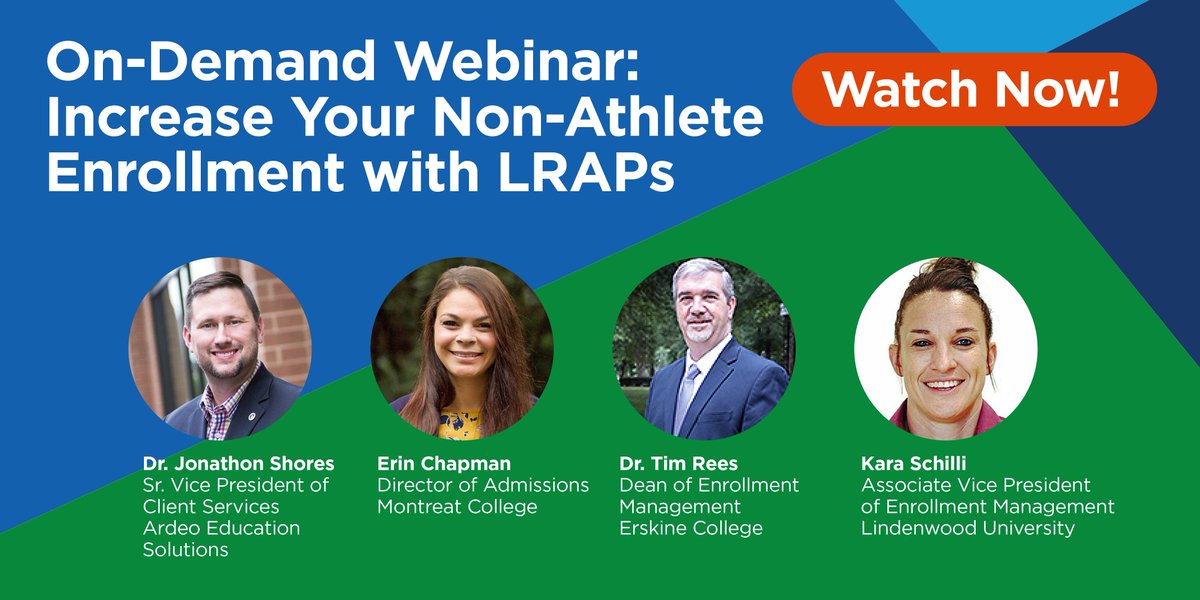 Does your campus have every sport imaginable, but enrollment is still stagnating? Instead, increase your non-athlete population like these 3 institutions. Learn more in this on-demand webinar: ow.ly/6e3850GyMha #highereducation #enrollment