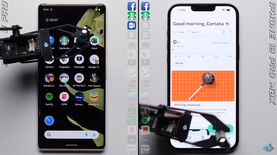 RobCoreano's tweet photo. Ok, siempre pienso que para que sea justo y vis-a-vis, ambos tendrían que tener el mismo RAM. 

Aun así este caso el iPhone 13 Pro (Pro Max) solo tiene 6GB y aun así es superior en raw power q Androids con 8GB/12GB/16GB de RAM. https://t.co/2HEiCGb2fE https://t.co/2LNqEGwcRY