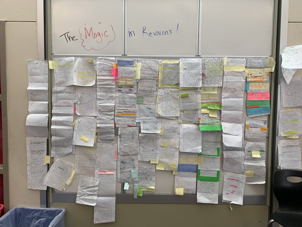 Look at this gorgeous revision work <a href="/jenniferdye_1/">Jennifer Mailloux</a>’s students did in their narrative unit!

This work shows the beauty of growth, reflection, and learning. Messy revision is where it’s at, y’all.
It’s where the MAGIC happens!
#tcrwp #kellerliteracy #writing