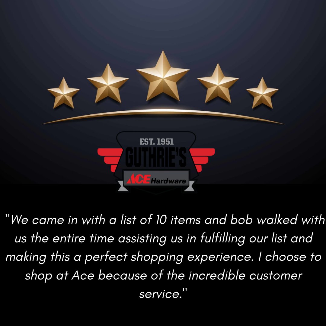 Great job Bob! Helpful solutions every time! #GuthriesAce