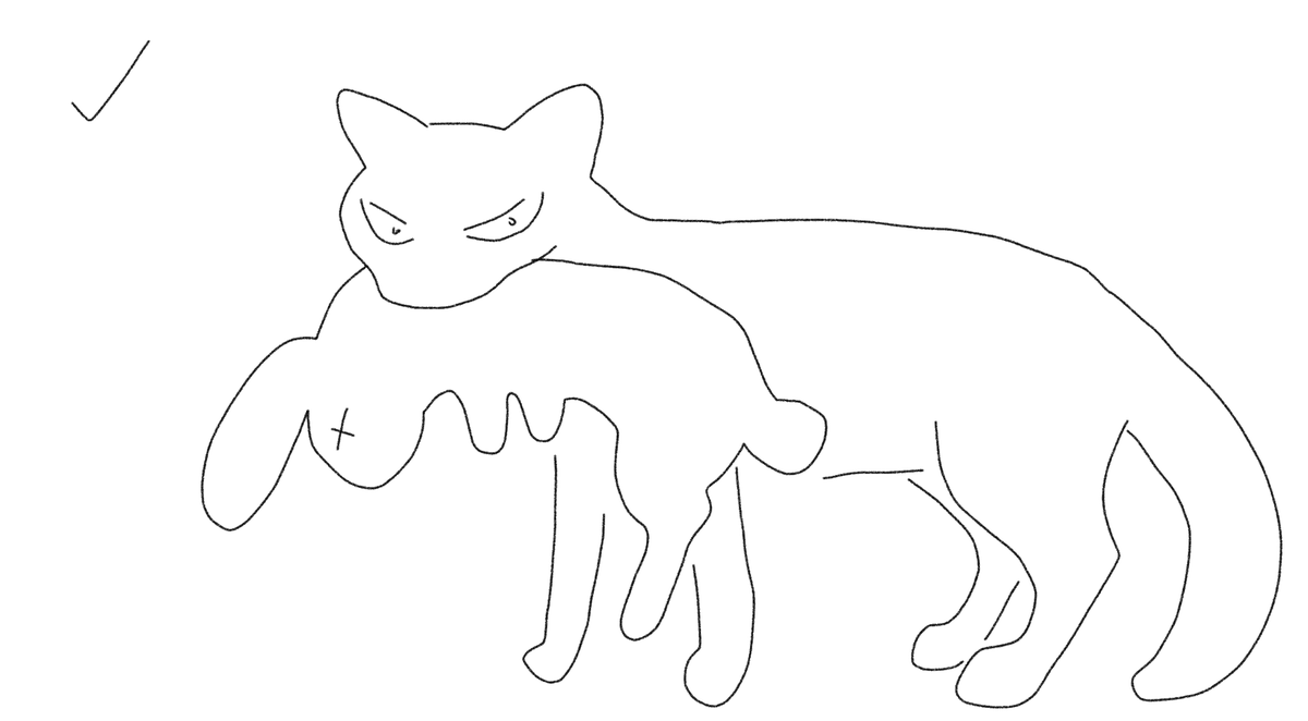 Sorry I drew this with my trackpad but to better illustrate my point haha. Give Windclan some credit! also tw crude drawing of dead animal https://t.co/jDXxhN6EhY 