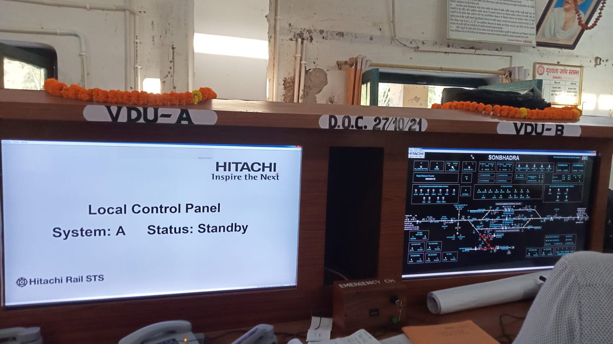 CPRONCR's tweet photo. Upgrading infrastructure, improving mobility and ensuring safety...

Standard 1 mechanical signalling of SONBHADRA station of Prayagraj Division has been replaced with new Electronic Interlocking based Standard IIr interlocking system today.

#AtmanirbharBharat https://t.co/jiP6UIt6J3