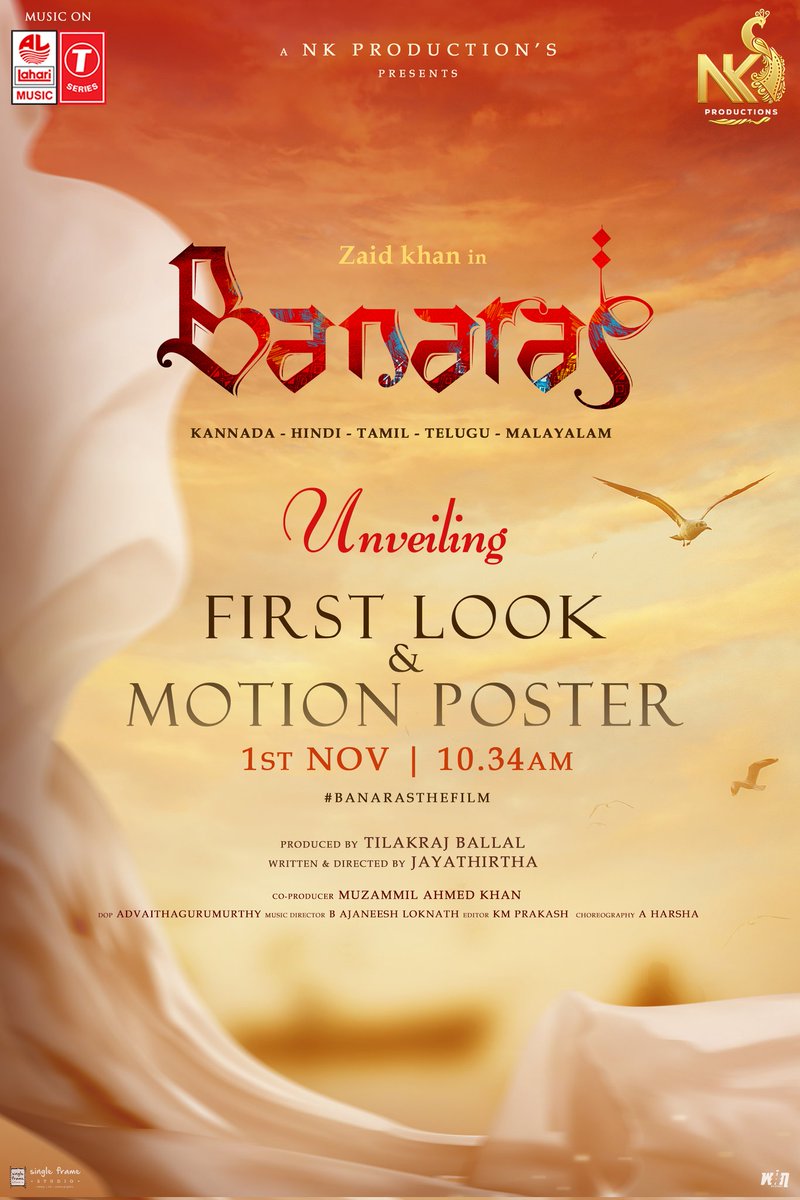 NATIONAL KHANS PRODUCTION (@nationalkhans) on Twitter photo Unveiling #Banaras First Look and Motion Poster on November 1st at 10:34 AM.
#BanarasTheFilm Releasing in 5 Languages.
<a href="/UrsZaidKhan/">Zaid Khan</a> <a href="/jayathirtha77/">jayathirtha Jayanna</a> <a href="/AJANEESHB/">B AJANEESH LOKNATH</a> <a href="/NationalKhans/">NATIONAL KHANS PRODUCTION</a> #TilakrajBallal <a href="/sonal_monteiro/">Sonal Monteiro Official</a>
<a href="/banarasthefilm/">Banaras The Film</a> <a href="/TSeries/">T-Series</a> <a href="/LahariMusic/">Lahari Music</a>
#BanarasFLonNov1st Unveiling #Banaras First Look and Motion Poster on November 1st at 10:34 AM.
#BanarasTheFilm Releasing in 5 Languages.
<a href="/UrsZaidKhan/">Zaid Khan</a> <a href="/jayathirtha77/">jayathirtha Jayanna</a> <a href="/AJANEESHB/">B AJANEESH LOKNATH</a> <a href="/NationalKhans/">NATIONAL KHANS PRODUCTION</a> #TilakrajBallal <a href="/sonal_monteiro/">Sonal Monteiro Official</a>
<a href="/banarasthefilm/">Banaras The Film</a> <a href="/TSeries/">T-Series</a> <a href="/LahariMusic/">Lahari Music</a>
#BanarasFLonNov1st