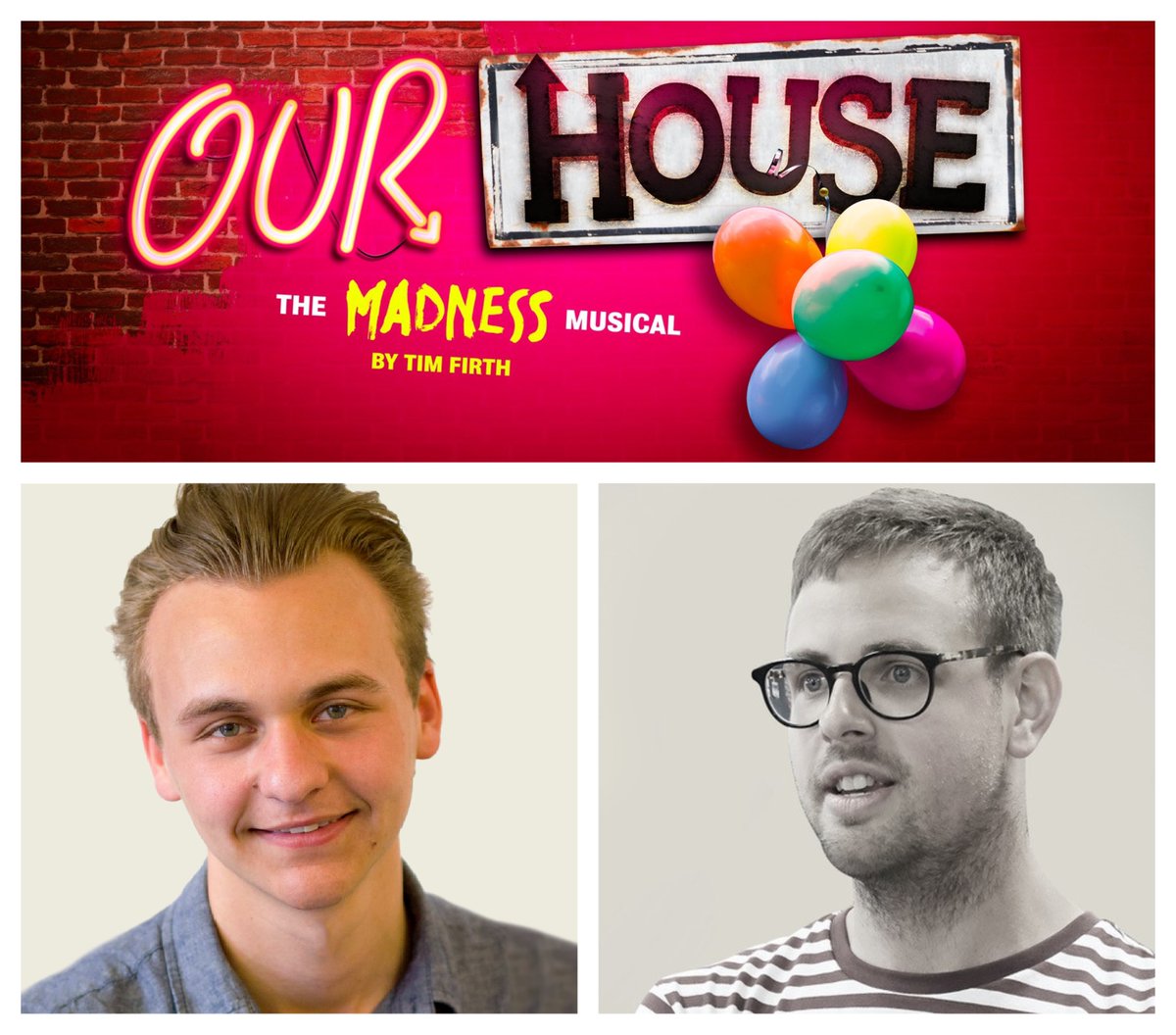 BBAteam's tweet photo. Happy opening night to @ChrisCuming (Director and Choreographer) and @JacobGowlerLD (Lighting Designer) for #Madness musical Our House with @camtheatreco! https://t.co/ZiOMYP4Qst