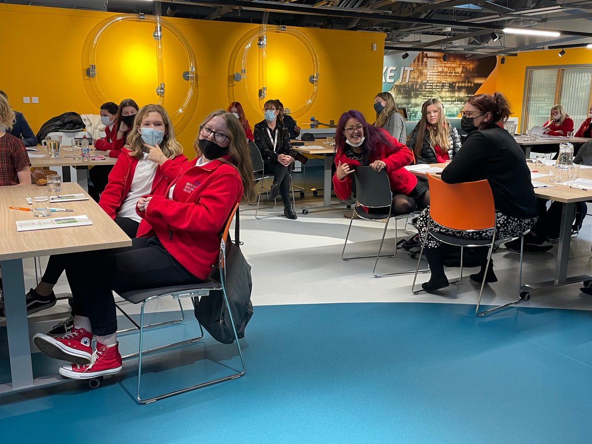 stmacharacademy's tweet photo. Fantastic experience for our learners at the DGA UK Roadshow taking part in a mock COP26 event. Their confident presentations were excellent!
#NESCOL #NESCOLschoollinks #shell #techfest #girlsinenergy https://t.co/13mltRmuMr