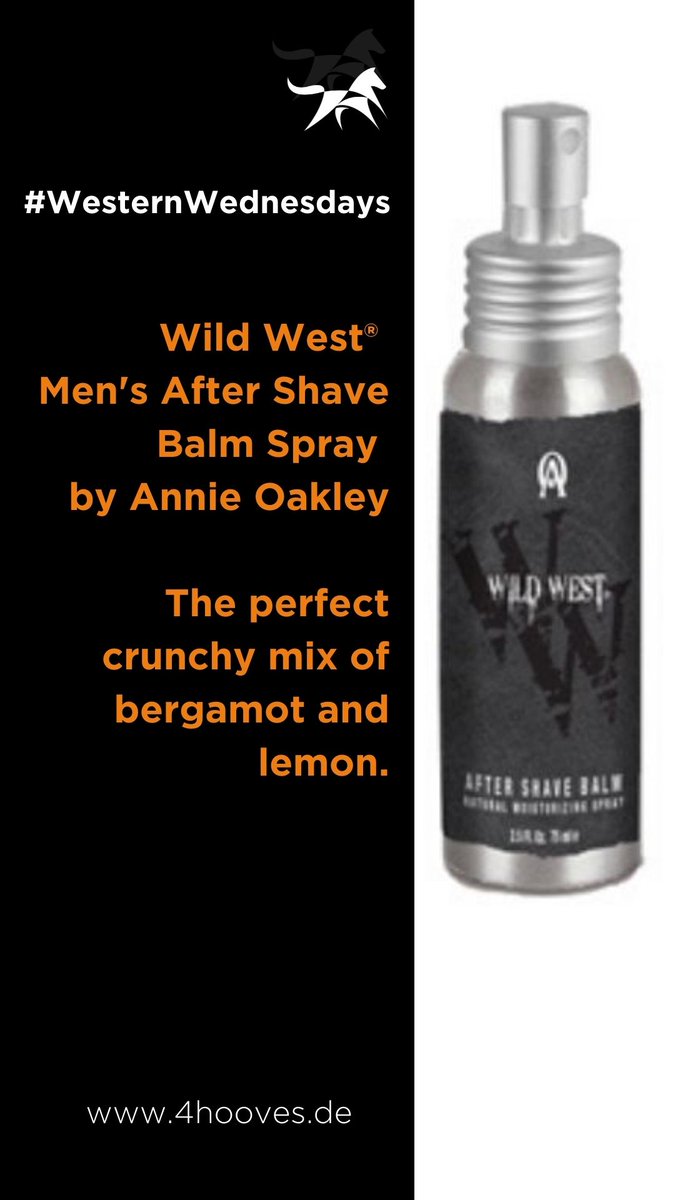 A modern blend of essential oils with lively bergamot and zesty lemon: Wild West® Men's After Shave Balm Spray. Shop now: bit.ly/3GpVUus
...
#ad #friendson4hooves  #equestrian #marketplace #shop4hooves