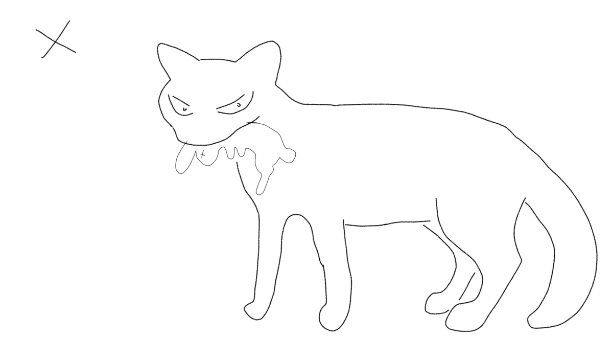 Sorry I drew this with my trackpad but to better illustrate my point haha. Give Windclan some credit! also tw crude drawing of dead animal https://t.co/jDXxhN6EhY 