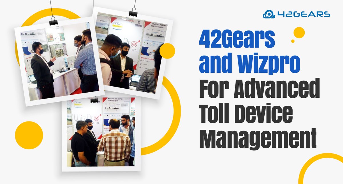 42gears's tweet photo. It was wonderful interacting with visitors along with our partner Wizpro at Traffic Infratech Expo 2021
#wizpro #42Gears #SureMDM #advancedtolldevicemanagement https://t.co/X1itNSRgp8