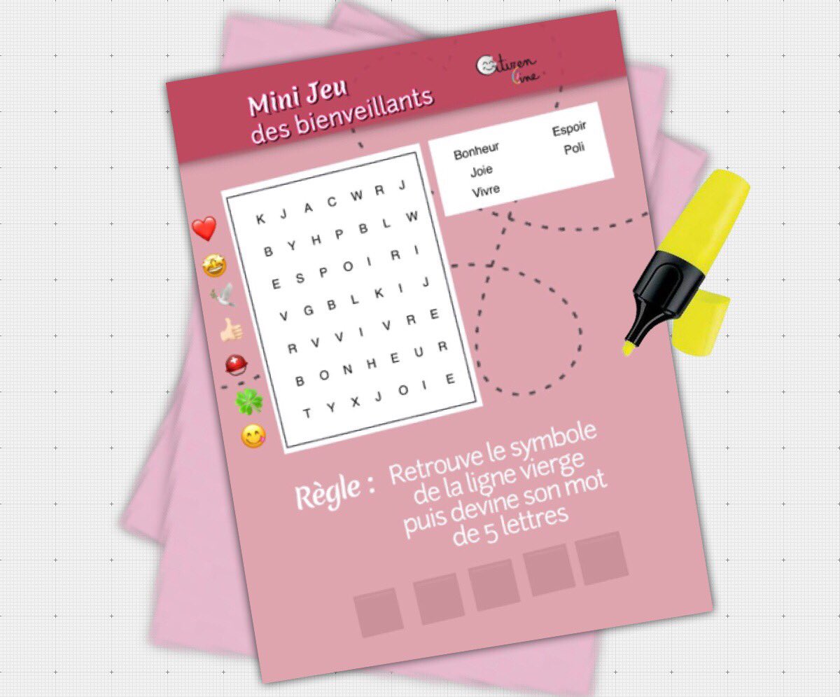 CitizenLineFR's tweet photo. Création de petits jeux d’énigmes pour sensibiliser aux mots bienveillants #citizenline https://t.co/FUFxLwrxbv