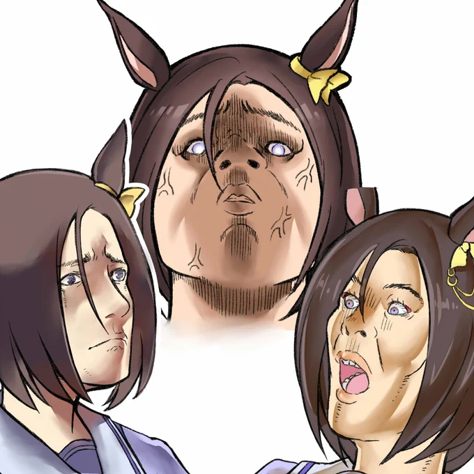 気づいてしまった・・・・エアグルーヴだけ変な顔しか描いてないことに・・・・ 