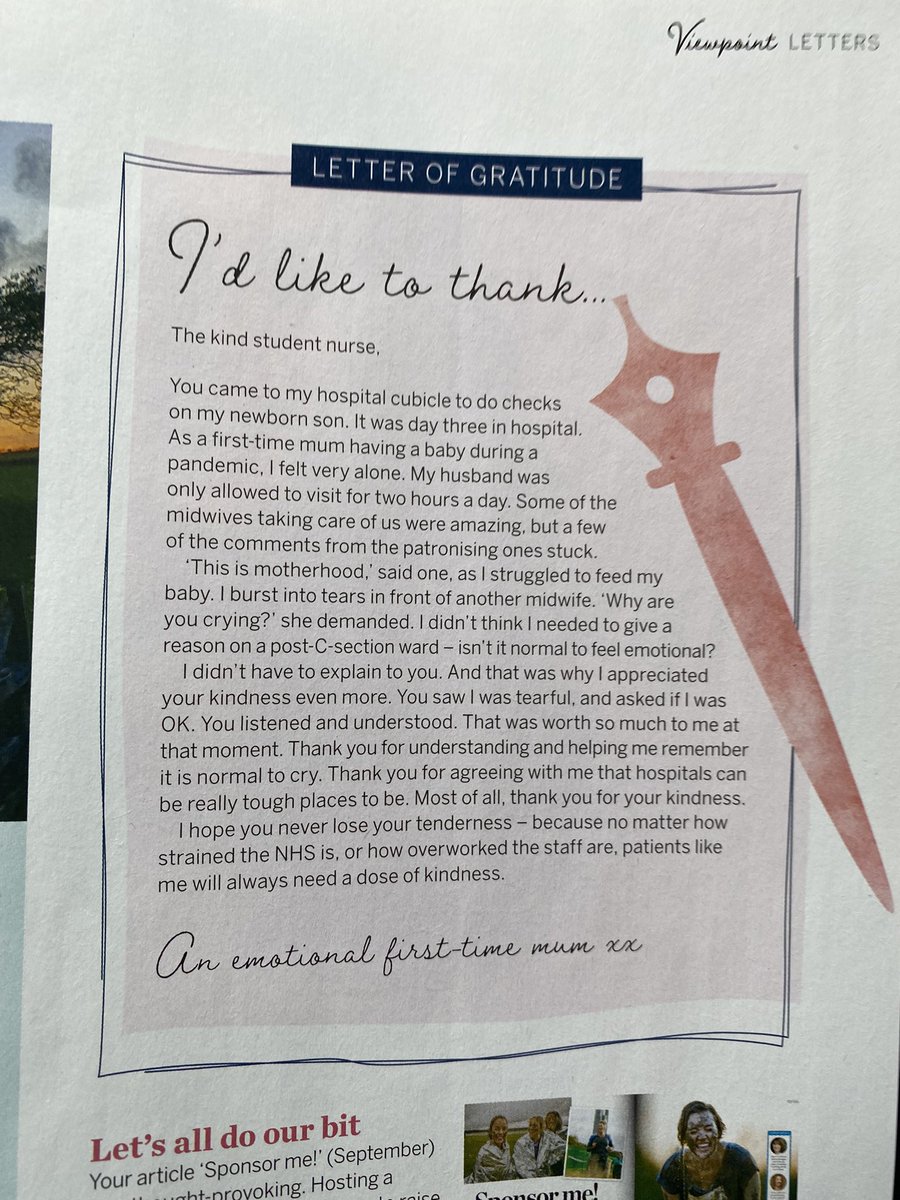 Hannah Radford (@hannradfordnhs) on Twitter photo I’m on my holidays with my family, and I picked up a copy of <a href="/PsychologiesMag/">Psychologies</a> at a service station (used to read it all the time but never find the time now!)
Spotted this; had to share it. Remember your impact <a href="/WeStudentNurse/">WeStudentNurses 💙</a>; you are wonderful ❤️ 🙌 I’m on my holidays with my family, and I picked up a copy of <a href="/PsychologiesMag/">Psychologies</a> at a service station (used to read it all the time but never find the time now!)
Spotted this; had to share it. Remember your impact <a href="/WeStudentNurse/">WeStudentNurses 💙</a>; you are wonderful ❤️ 🙌