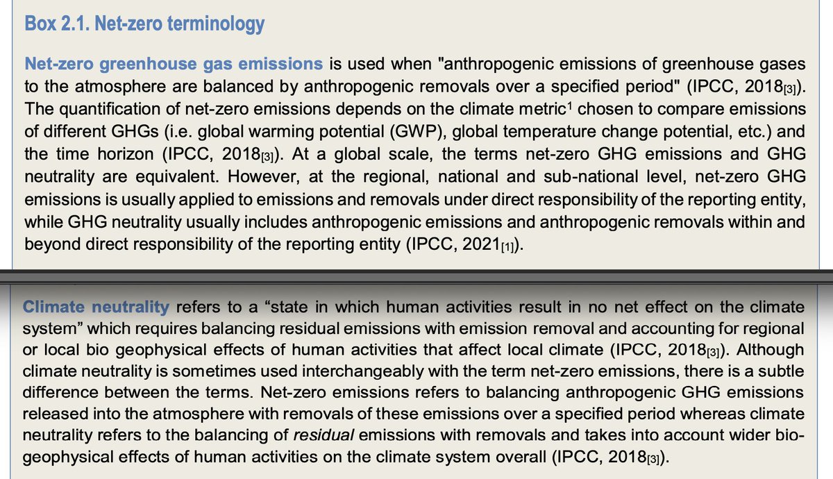 Let's polish our #netzero vocabulary just in time for #COP26.

Did you know that there is a subtle difference between net-zero GHG emissions and climate neutrality?

1/2

#climateprinciples