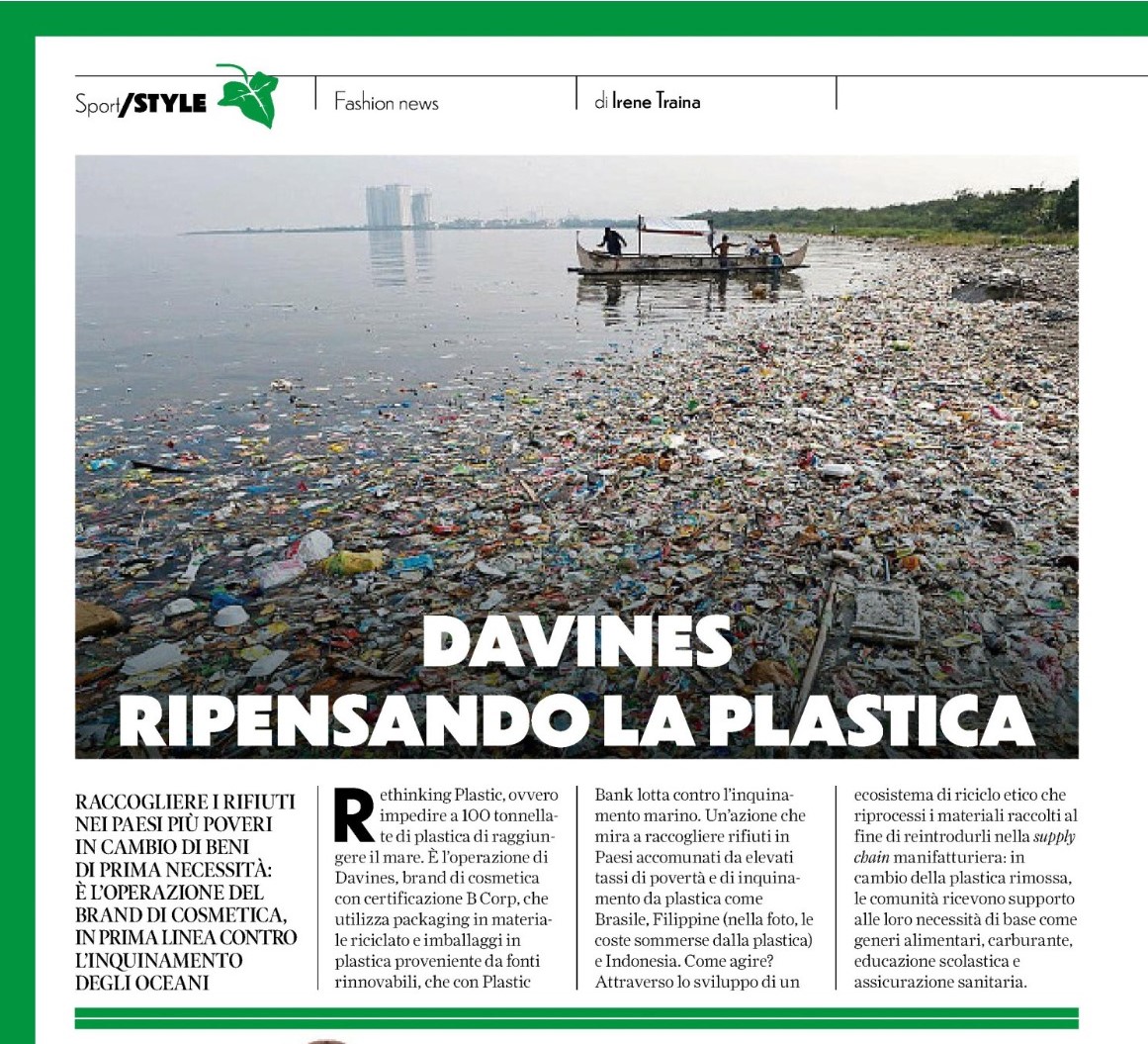 Impedire la dispersione di plastica nei mari e contribuire a migliorare la vita delle persone. E' questo l'obiettivo della nostra campagna #RethinkingPlastic in partnership con <a href="/PlasticBank/">Plastic Bank</a>.

#davines #sustainablebeauty
<a href="/SW_SportWeek/">SW SportWeek</a>