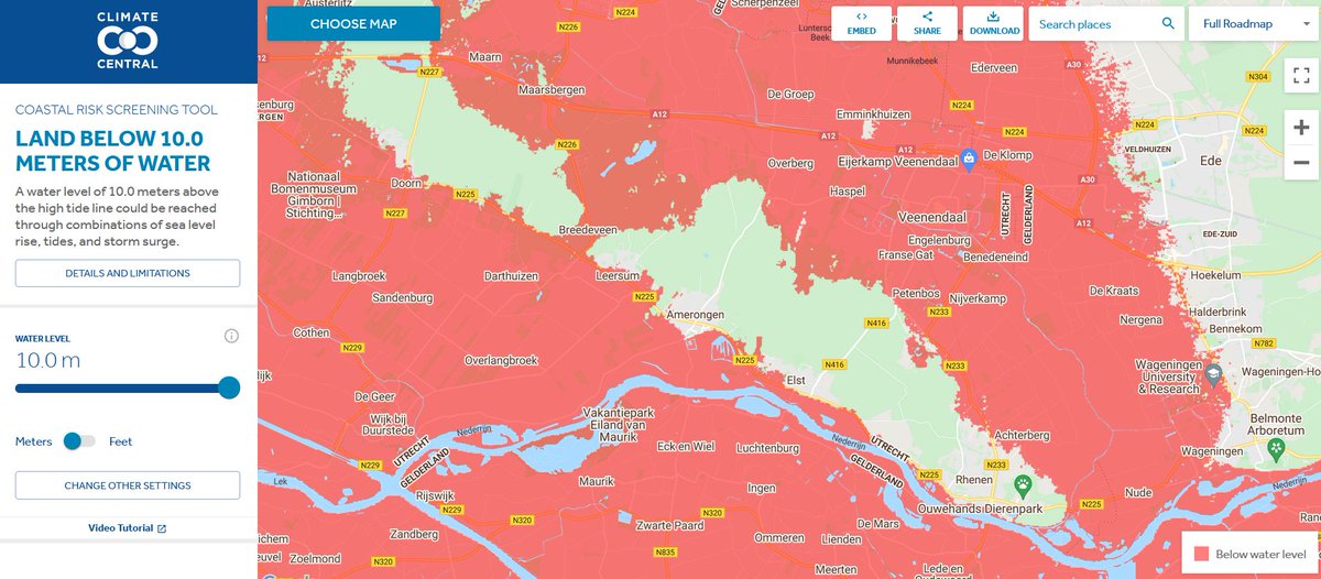 Toch wel interessant... hoe hoog moet t water komen voordat je huis onder staat?

Wij wonen bij 10m aan het strand... op een eilandje... De nieuwe wadden?

coastal.climatecentral.org/map/13/5.4551/…