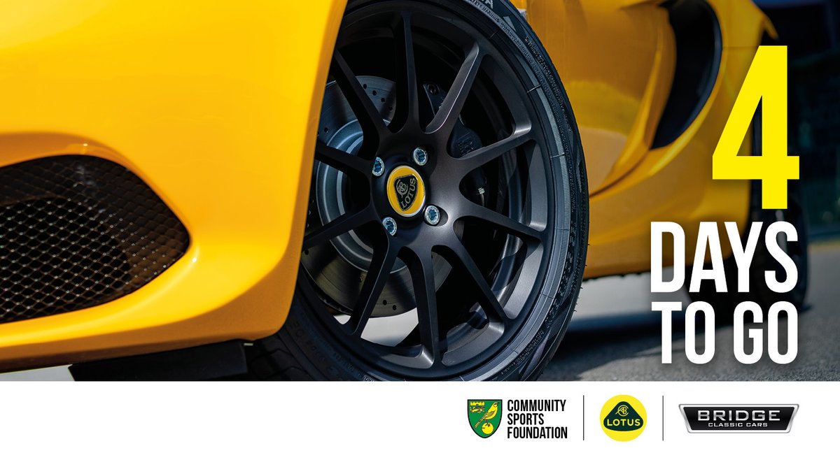 NorwichCityCSF's tweet photo. Our @lotuscars draw will take place THIS Sunday evening! 😱

With every entry, you'll help us #DriveInclusion in the community; and for one lucky person, this Lotus Elise Sport 240 Final Edition will be all yours!

Enter now: https://t.co/a4nQCTOaGX https://t.co/KqDgxgnGli