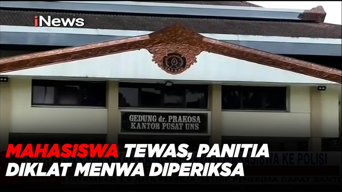 SeputariNews's tweet photo. Mahasiswa UNS Tewas, 21 Panitia Diklat Menwa Diperiksa
Selengkapnya https://t.co/reSi8Taq8C
#Masiswa #UNS #Tewas #Diklat #Menwa #iNews https://t.co/FotP6ZWNxK