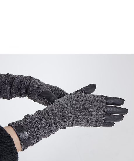 織り柄チェック the closet snow flower” 3way gloves 有村 - 手袋