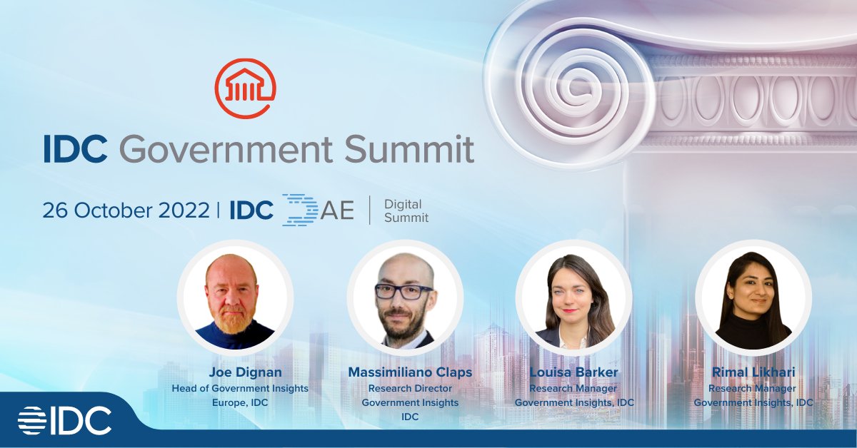 IDCNordic's tweet photo. It's official! 𝗜𝗗𝗖 𝗘𝘂𝗿𝗼𝗽𝗲𝗮𝗻 𝗚𝗼𝘃𝗲𝗿𝗻𝗺𝗲𝗻𝘁 𝗦𝘂𝗺𝗺𝗶𝘁 𝟮𝟬𝟮𝟮 will happen on October 26, 2022. IDC's Head of Government Insights Joe Dignan invites the 2021 attendees to next year's edition #IDCGES22 https://t.co/XD9wD9i6C6