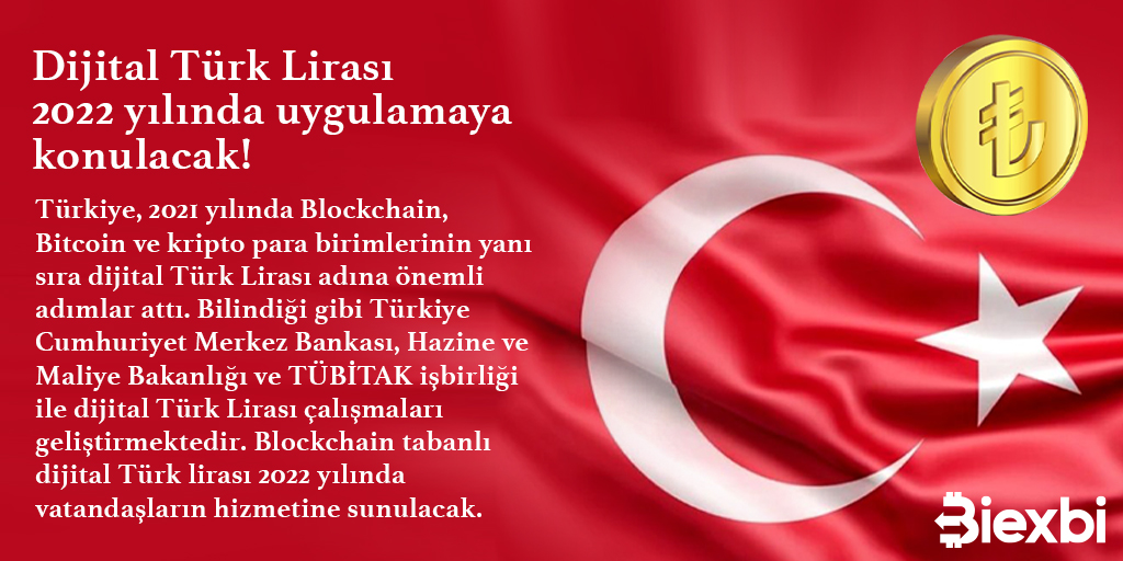 Dijital Türk Lirası 2022 yılında uygulamaya konulacak! #kriptohaber #bxb #güncelhaber