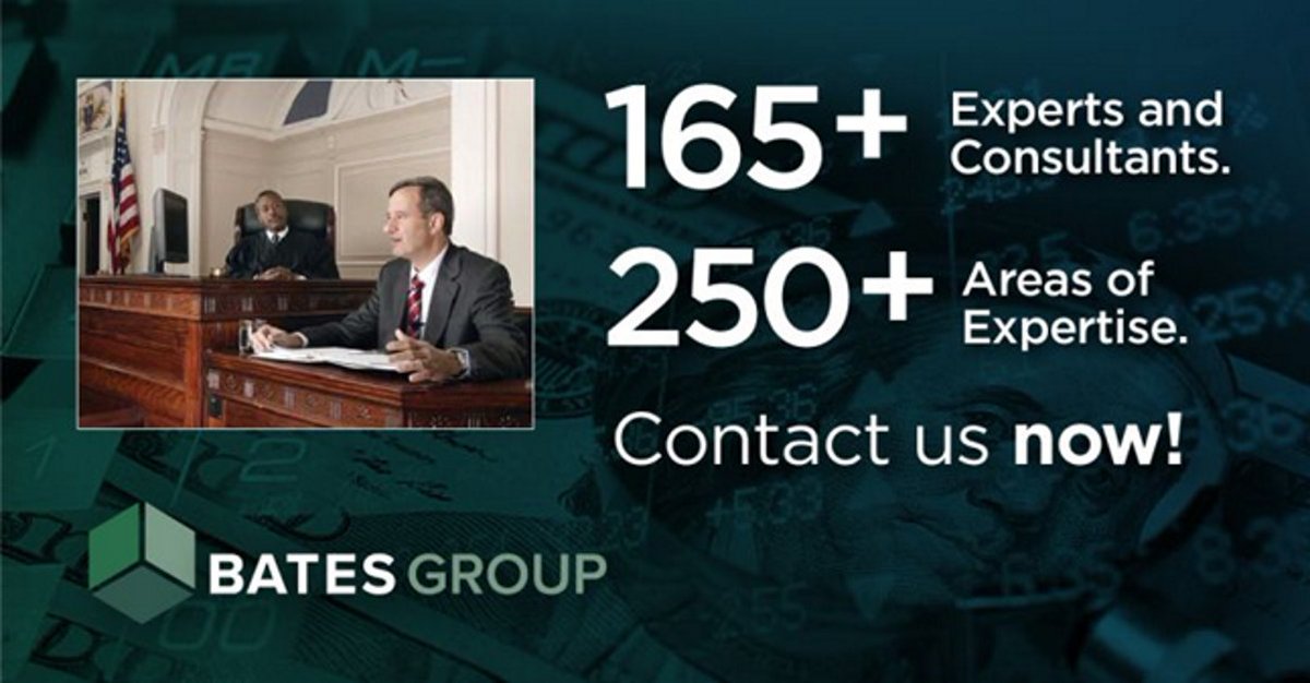 BatesGroup's tweet photo. Our 165+ financial industry consultants and #testifyingexperts — spanning over 250 unique areas of expertise — are ready to meet your litigation, arbitration, regulatory, AML, compliance, forensic and damages needs. Find your expert now https://t.co/yTxj7IcQqV* https://t.co/HrSQOBR0uH