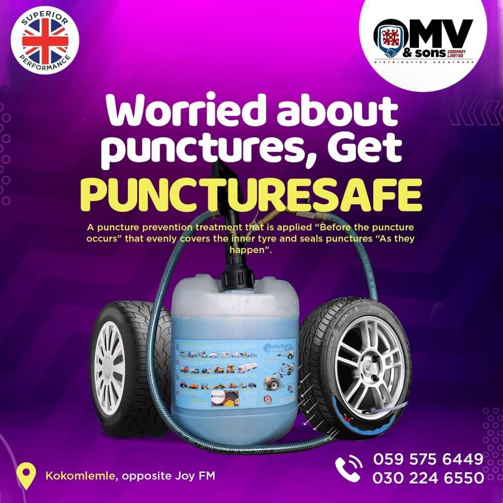 JoyPrimeTV's tweet photo. Trust PunctureSafe from MV & Sons Company Limited for all your needs. #PunctureSafe https://t.co/QHqMGBET0z