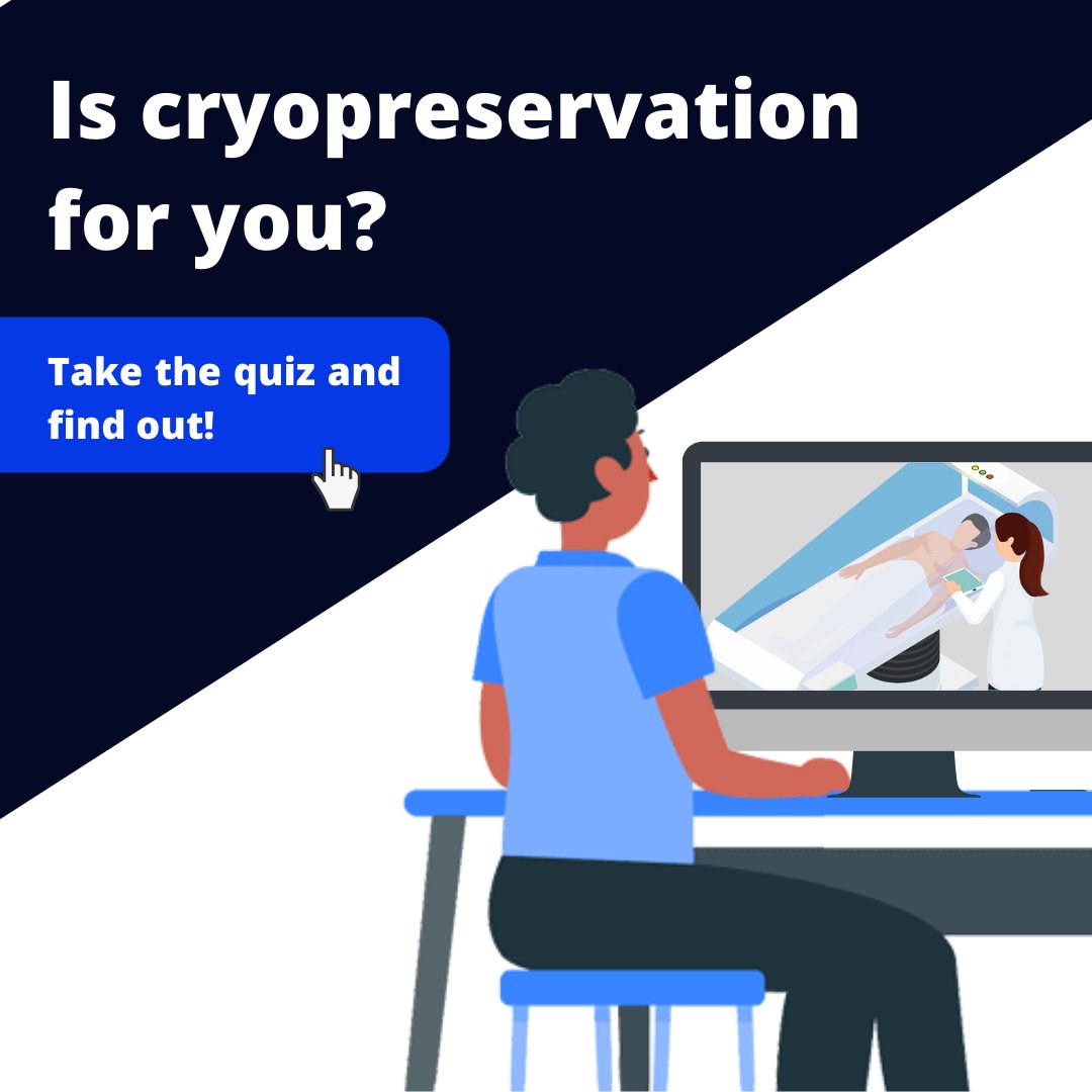 Signing up for #cryonics is a serious decision. So how do you know that you are ready to sign up? We made an easy questionnaire that will show you whether cryonics is for you. 

Curious? Take the quiz now and find out!
ow.ly/vFFU50Gz3KG 

#quiz #cryopreservation