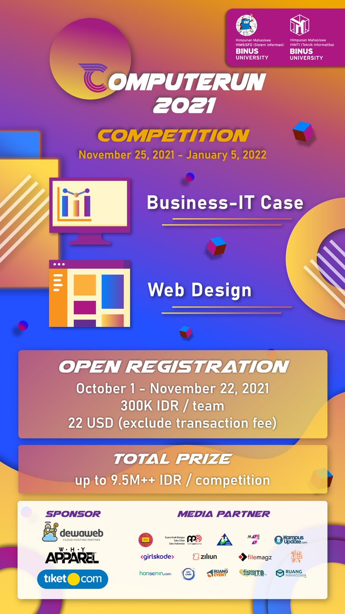 Computerun2021's tweet photo. 📢 COMPUTERUN 2.0 REGISTRATION IS FINALLY OPEN! 📢

Register at our website now! 👇
🔗 https://t.co/GaM4PVjCqQ

𝗖𝗢𝗠𝗣𝗨𝗧𝗘𝗥𝗨𝗡 𝟮.𝟬's Social Media 
https://t.co/aTFYzbYGgs

For further inquiries kindly contact us: 
Line: @995bowex

#COMPUTERUN
#EXECUTE
#HMTIXHIMSISFO https://t.co/r0DpEJu9zX