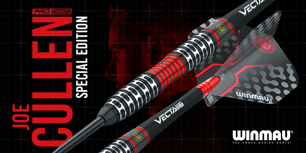 Winmau's tweet image. Joe Cullen Special Edition ⚫️🔴

Performance design completed in Onyx coating and striking Vetalic finish, for one of darts most electric players @rockstar_13_ 

➡️ Explore: winmau.com/winmaulaunch20…

 #WinmauLaunch #TheRockstar