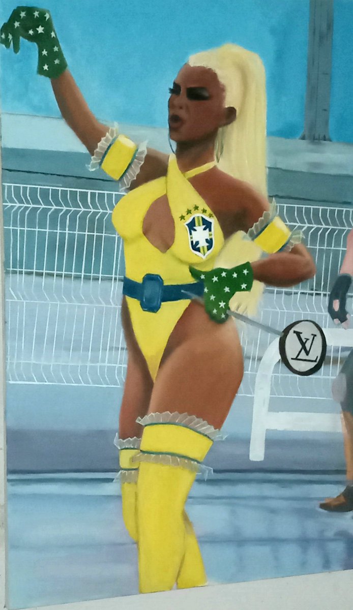LuizAlechandre's tweet photo. Titulo "Branca Maluca " #WorkiInProgress #painting #carnaval2022 #Br4ncaMaluka #oilcolor #canvaspainting #passista #nftcollector #cryptoartist #art #cryptotwitter #blockchain #artwork #artist https://t.co/W813pNTNAG