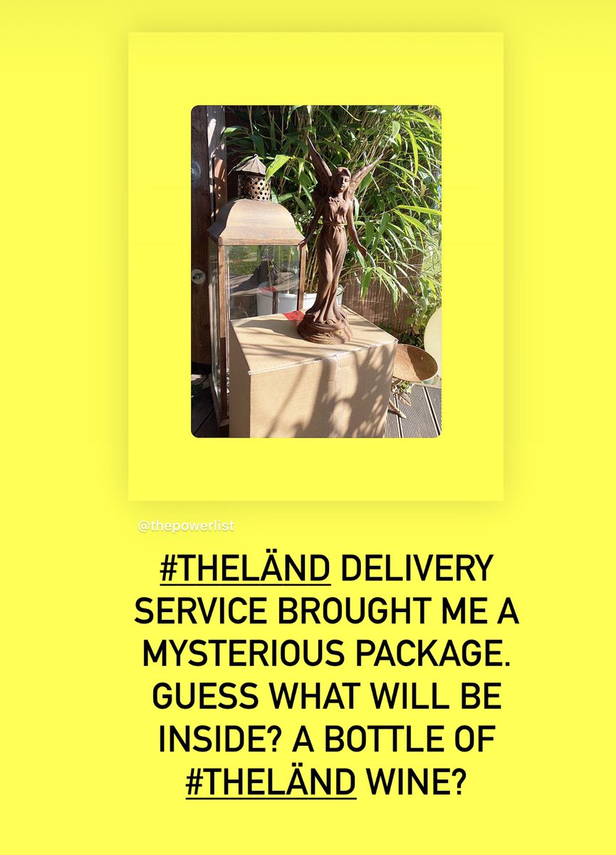 Breaking News +++ Will be the secret of #TheLÄND inside this mysterious box which was delivered today by this strange delivery Angel? The story continues - stay tuned