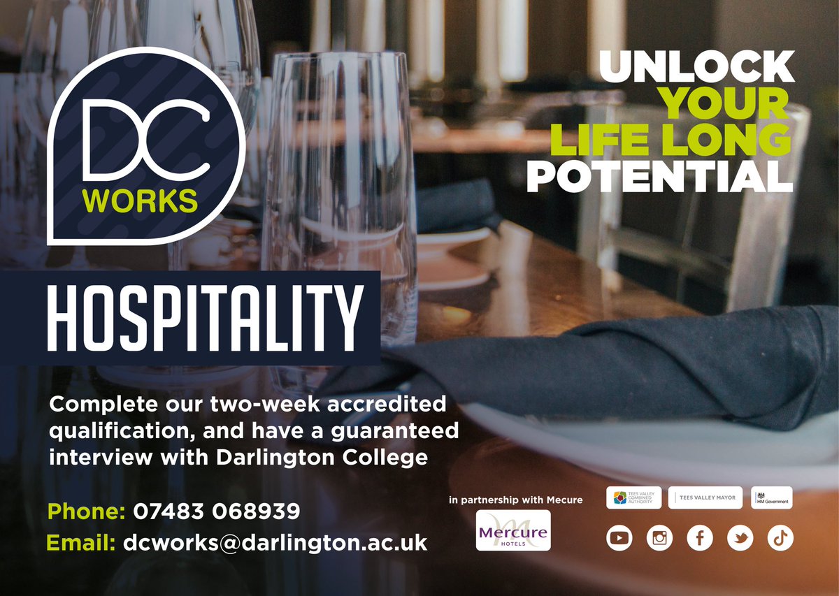 Courses running in November at the fantastic <a href="/Mercuredarling/">Mercure Darlington</a> Get in touch for more details