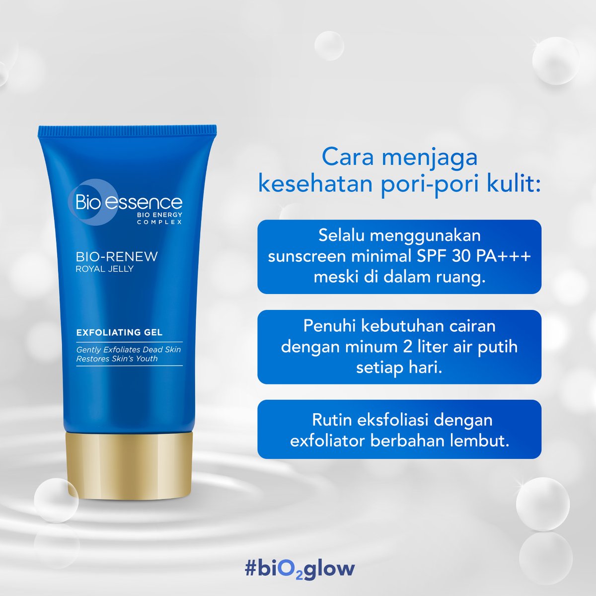 BioessenceID's tweet photo. Siapa yg ingin wajahnya tampak tak berpori? Padahal, pori-pori itu punya peran penting bgt buat kulit kita! Yuk, rawat kesehatan pori-pori wajah dgn Bio Renew Series yg mengandung Royal Jelly. Meski tampilan pori-pori tersamar, namun menjaga fungsinya ttp optimal.
#BioessenceID https://t.co/tFLj1CCZ9s