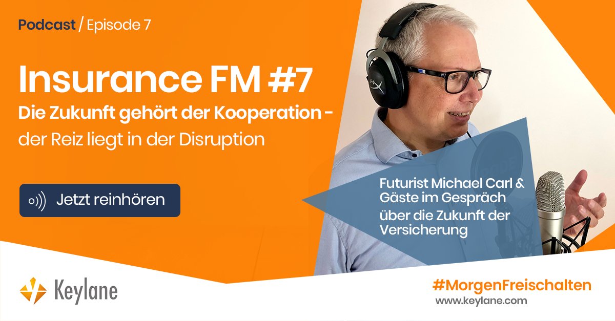 KeylaneSoftware's tweet photo. Eine neue #Podcast Insurance FM Folge ist verfügbar! Diesmal mit David Stachon, COO #wefox, und Sebastian Pitzler, CEO #InsurLab.
Thema: Die Zukunft gehört der Kooperation – der Reiz liegt in der Disruption.
Gleich reinhören - überall wo es Podcasts gibt: https://t.co/BCcpsHmINC https://t.co/mAbumoOJnY