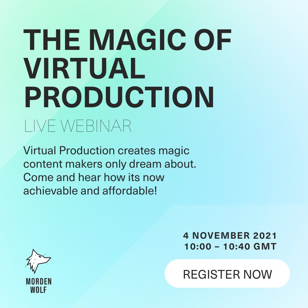 The use of Virtual Production to film, broadcast and create content has proved hugely popular and advantageous. Join us on 4 November for a Virtual Production Webinar, and experience the capabilities of live Virtual Production.

Click here to register: eventbrite.co.uk/e/the-magic-of…