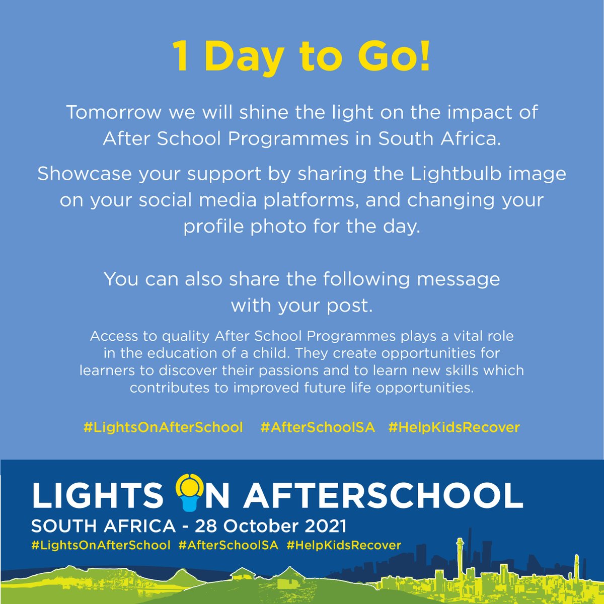 1 more day... Show your support tomorrow...!