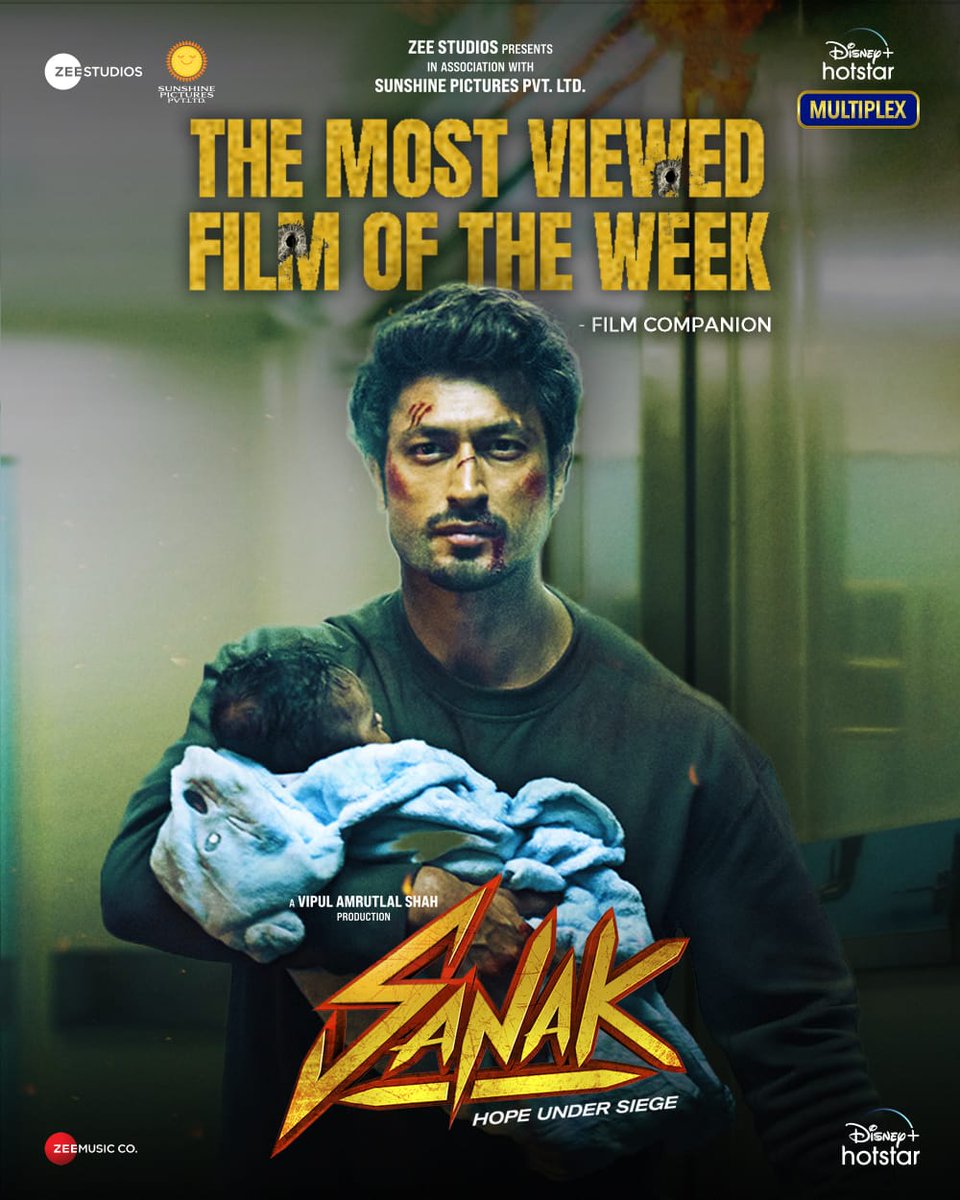 CONGRATULATIONS 
We are NUMBER 1 across OTT Platforms..
CELEBRATIONS  🥳 🎊

#Sanak streaming only on @DisneyPlusHS. 
#DisneyPlusHotstarMultiplex
<a href="/sunshinepicture/">Sunshine Pictures</a>